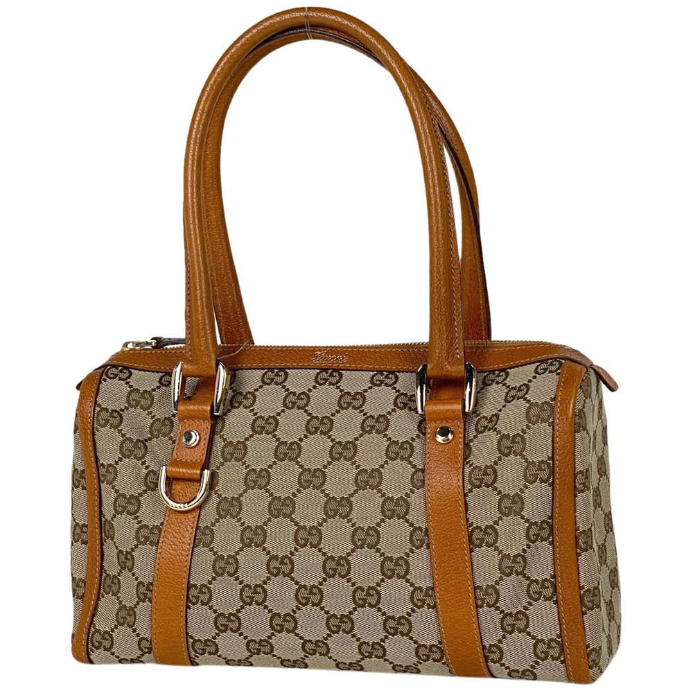 Gucci GG handbag Boston canvas beige brown